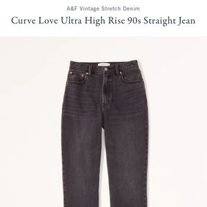 Abercrombie and Fitch Curve Love Ultra HighRise 90s Straight Jean size 29